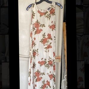 Long floral lightweight dress L